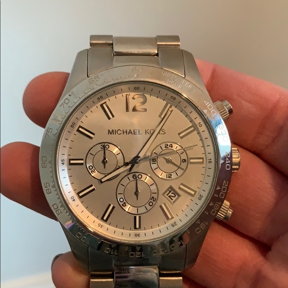 Michael Kors Silver Chronograph Watch - Picture 8 of 8